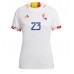 Camisa de Futebol Bélgica Michy Batshuayi #23 Equipamento Secundário Mulheres Mundo 2022 Manga Curta